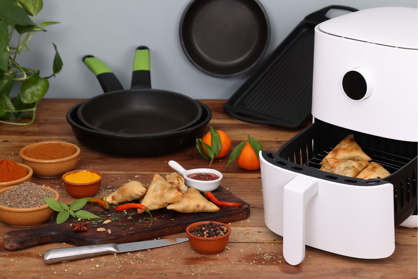 panela antiaderente e air fryer